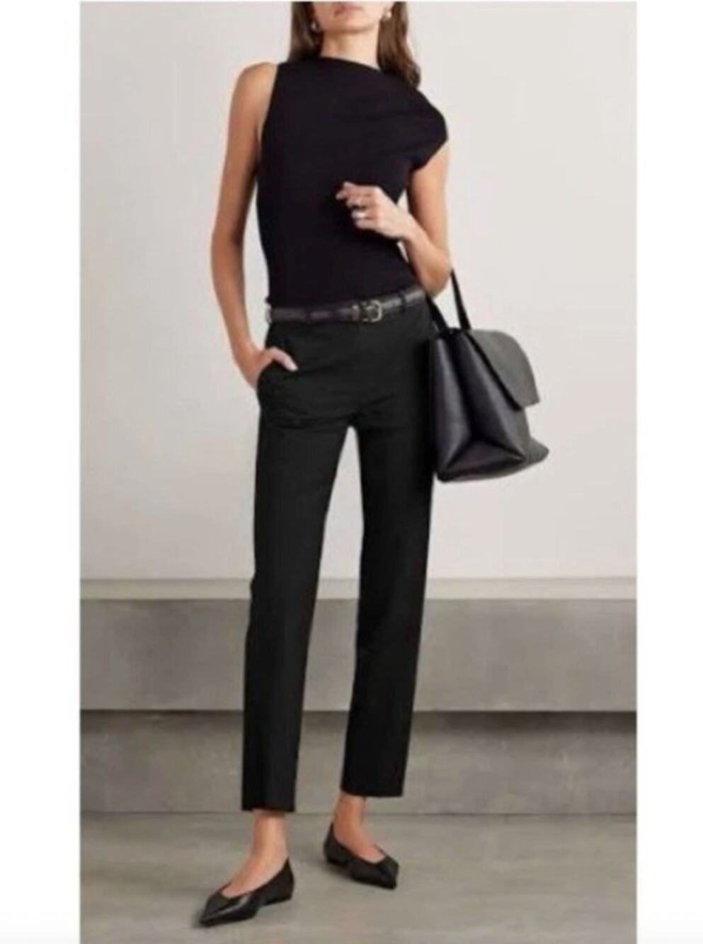 Theory Trecca 2 Traceable Wool Stretch Mid-Rise Straight Trouser Pant Size 8